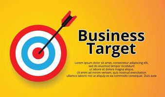 Arrow hitting the target, business target vector