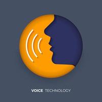 concepto de tecnología de voz vector