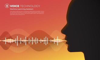 concepto de tecnología de voz vector