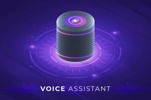 Voice assistant internet of things vector