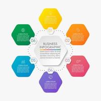 Circle infographic Template With 6 Options. vector