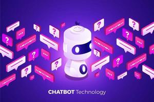 Artificial intelligence chatbot technology vector