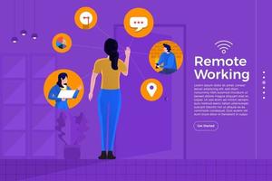 Remote Office working vector