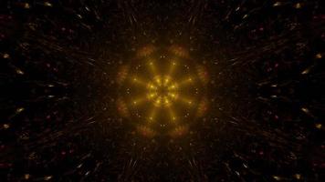 Sci-Fi-Portal leuchtet im dunklen Raum 3 d Abbildung