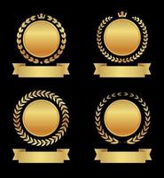 golden award badge vector
