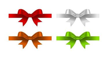 gift bow with ribbon vector