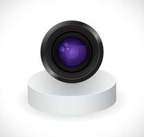 camera lens on stand vector