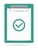 clipboard check mark icon vector