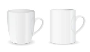 white coffee mug vector