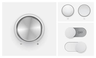 control buttons set vector