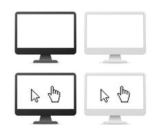 blank screen computer monitor vector