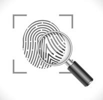 fingerprint identity 3d icon vector