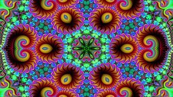 Abstract Ethnic Authentic Symmetric Pattern Ornamental Decorative Kaleidoscope Movement video