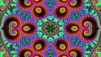 abstrakte ethnische authentische symmetrische Muster dekorative dekorative Kaleidoskopbewegung video