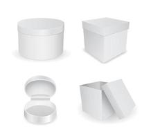 white box 3d icon set