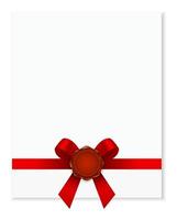 wax seal with red bow ribbon on paper page document icon vector