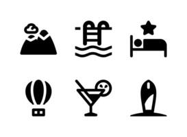 Simple Set of Travel Related Vector Solid Icons