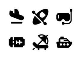 Simple Set of Travel Related Vector Solid Icons