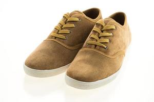 Brown leather shoes photo