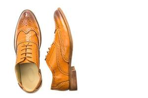 Brown leather shoes photo