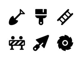 Simple Set of Construction Related Vector Solid Icons