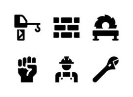 Simple Set of Construction Related Vector Solid Icons