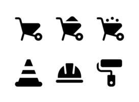 Simple Set of Construction Related Vector Solid Icons