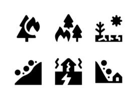 Simple Set of Disaster Related Vector Solid Icons
