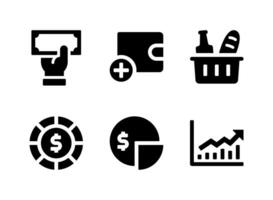 Simple Set of Trading Related Vector Solid Icons