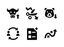 Simple Set of Trading Related Vector Solid Icons