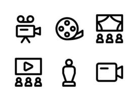 Simple Set of Entertainment Related Vector Line Icons