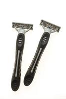 Razors on white background photo