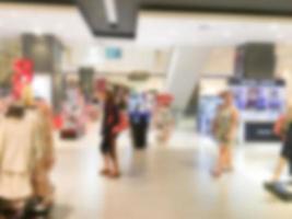 Abstract defocused shopping mall interior photo