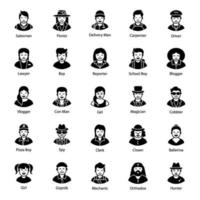 Professional and Working Avatars vector