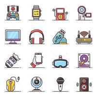 Computer Hardware and Technology Devices vector