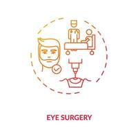 Eye surgery concept icon vector