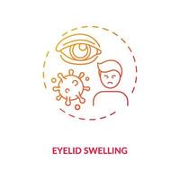 Eyelid swelling concept icon vector