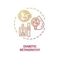 Diabetic retinopathy concept icon vector