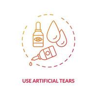 Use artificial tears concept icon vector