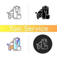 Taxi tracker icon vector
