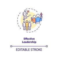 Effective leadership concept icon vector