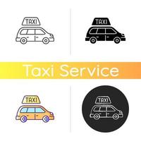 icono de taxis minivan vector
