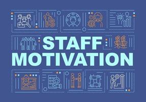 Staff motivation word concepts banner vector