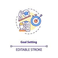 Goal setting concept icon vector