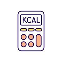 Calorie calculator RGB color icon vector