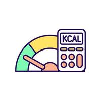 Reduce calories RGB color icon vector