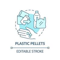 Plastic pellets concept icon. idea thin line illustration vector