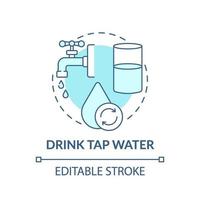 Drink tap water concept icon vector