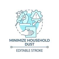 Minimize household dust concept icon vector