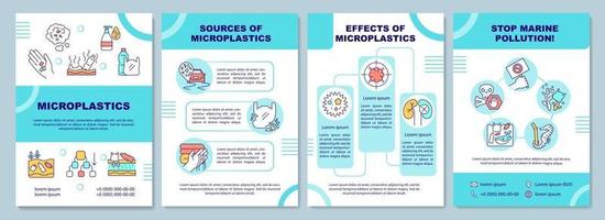 Microplastics brochure template vector